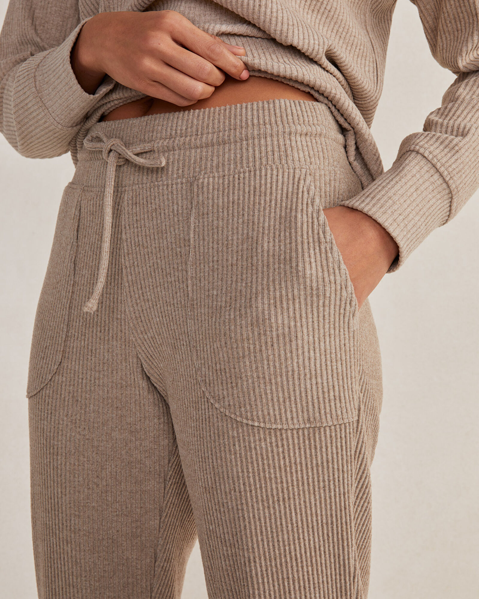 Velour Ribbed Joggers