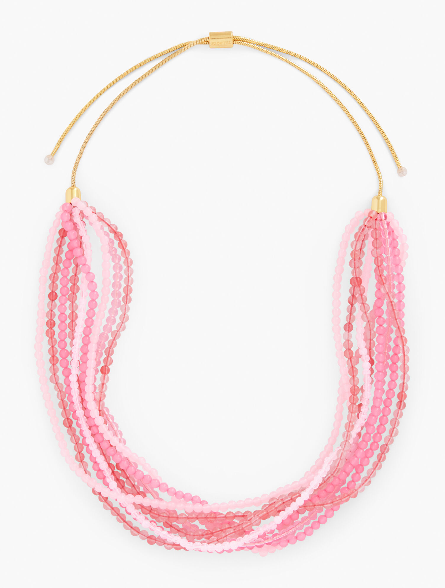 Tonal Beads Pull-Tie Necklace