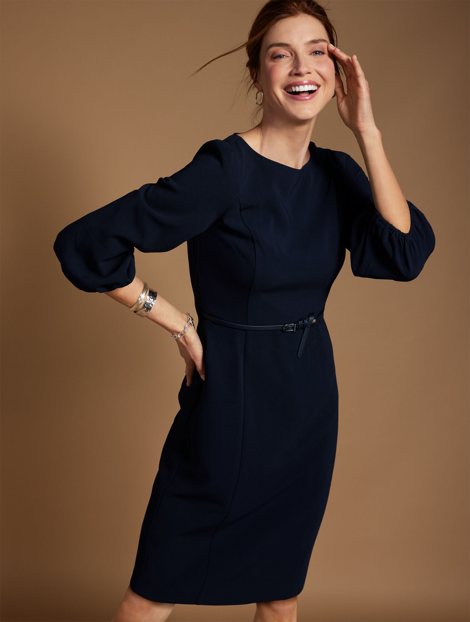 Easy Travel Puff Sleeve Dress