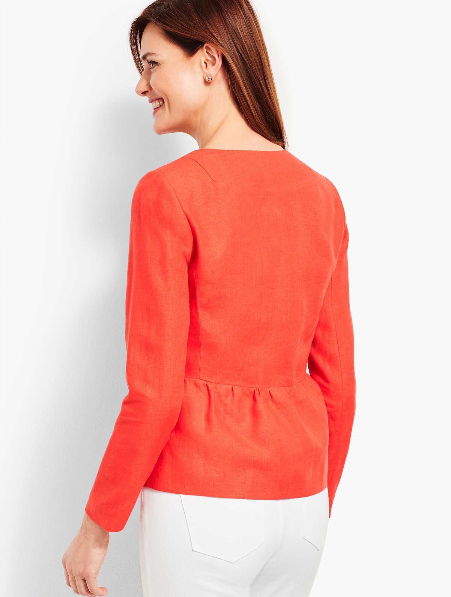 Linen Peplum Jacket