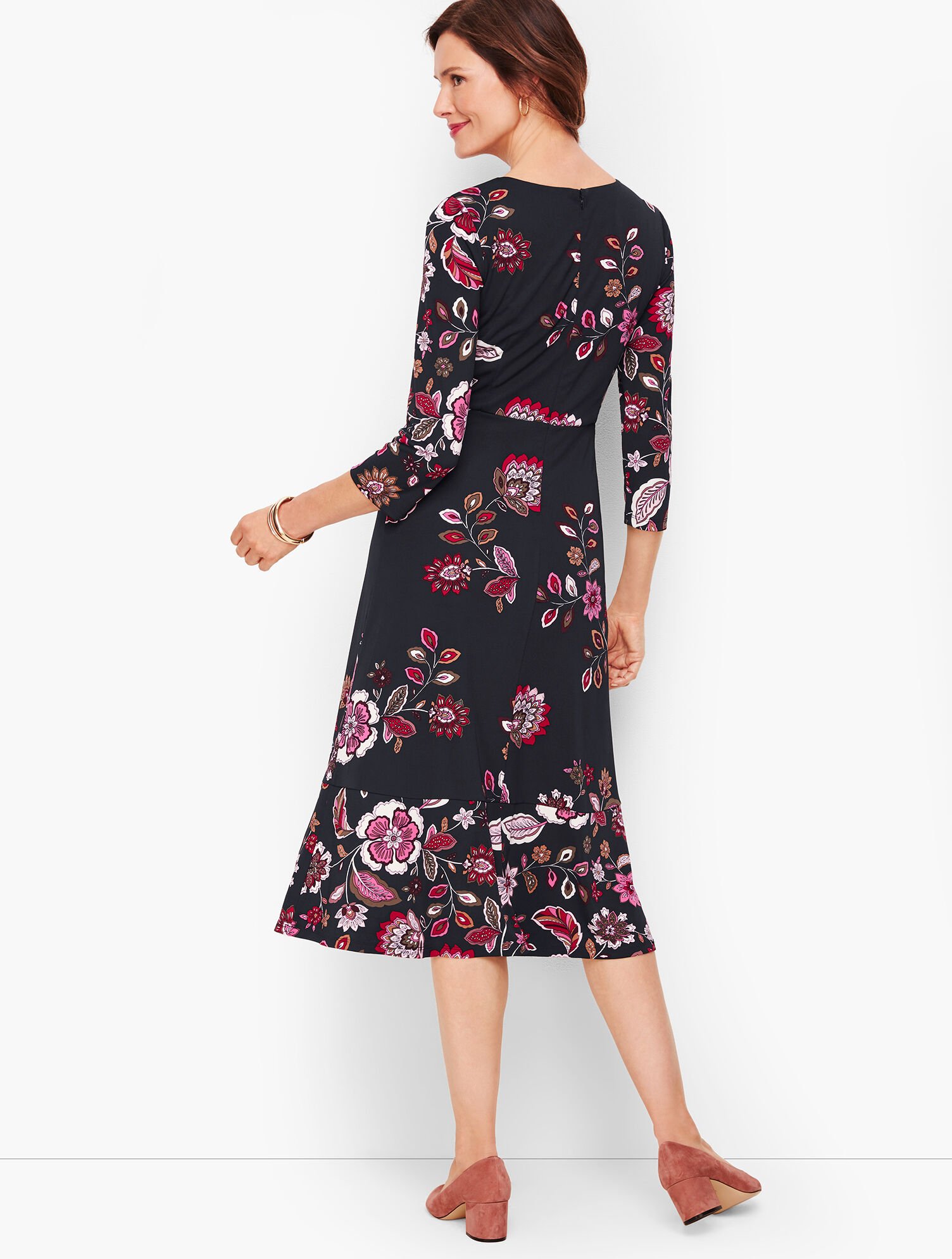 Ruched Jersey Midi Dress