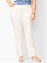 Monterey Cotton Straight-Leg Pants - White