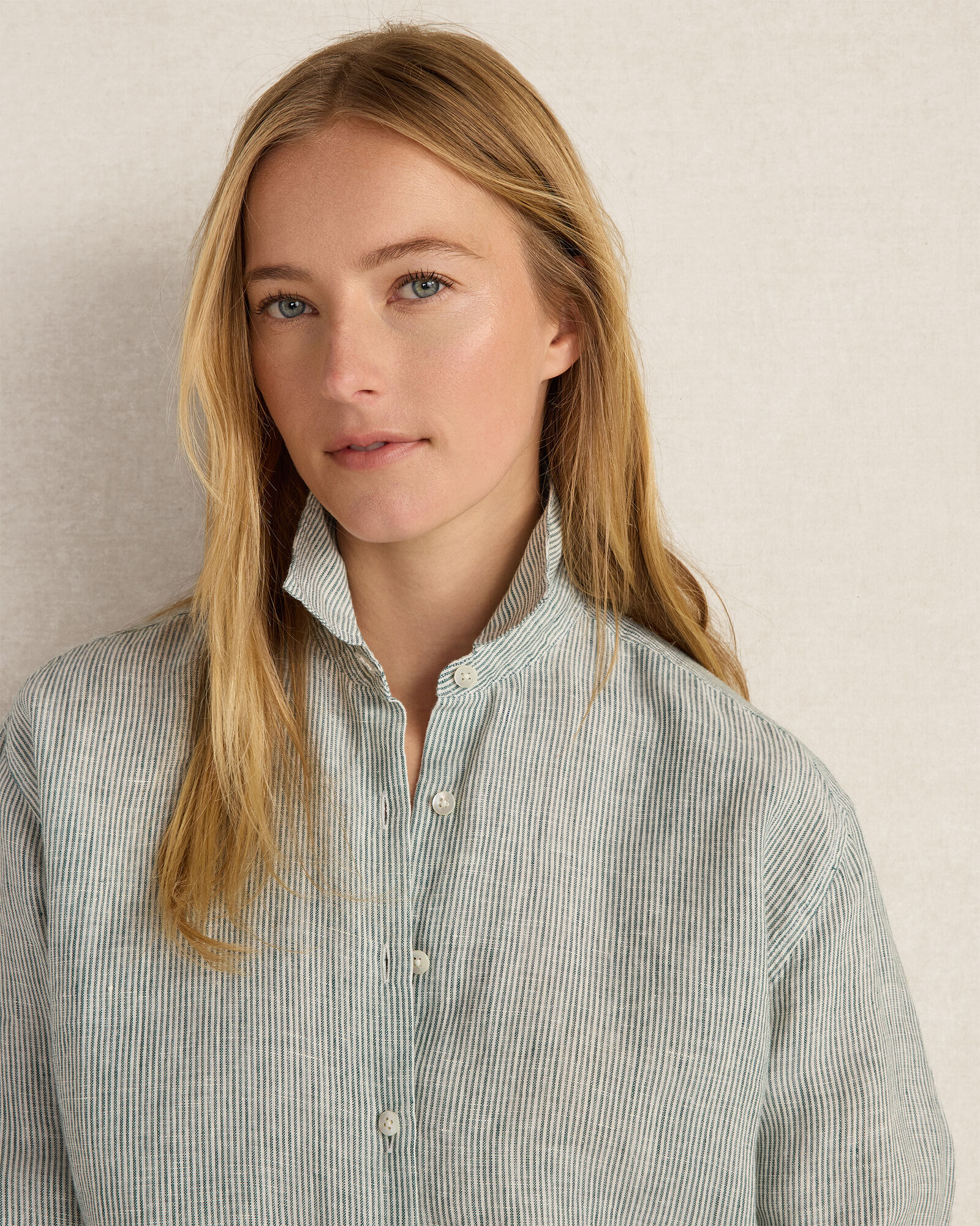 The Daily Shirt in Linen Soft Stripe | Haven Well Within