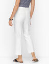 Linen Demi Boot Pants - White