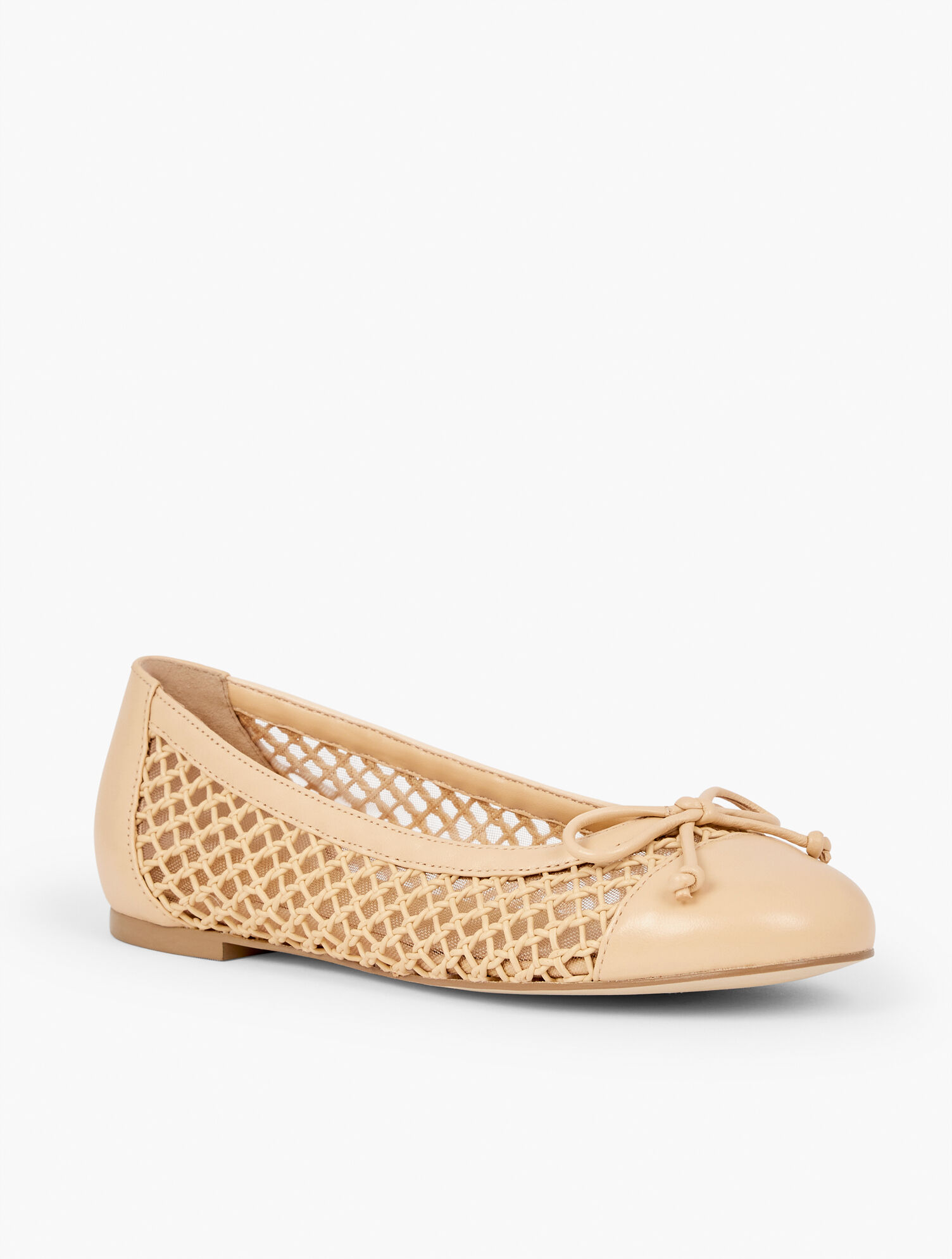Blair Cap Toe Woven Ballet Flats Talbots