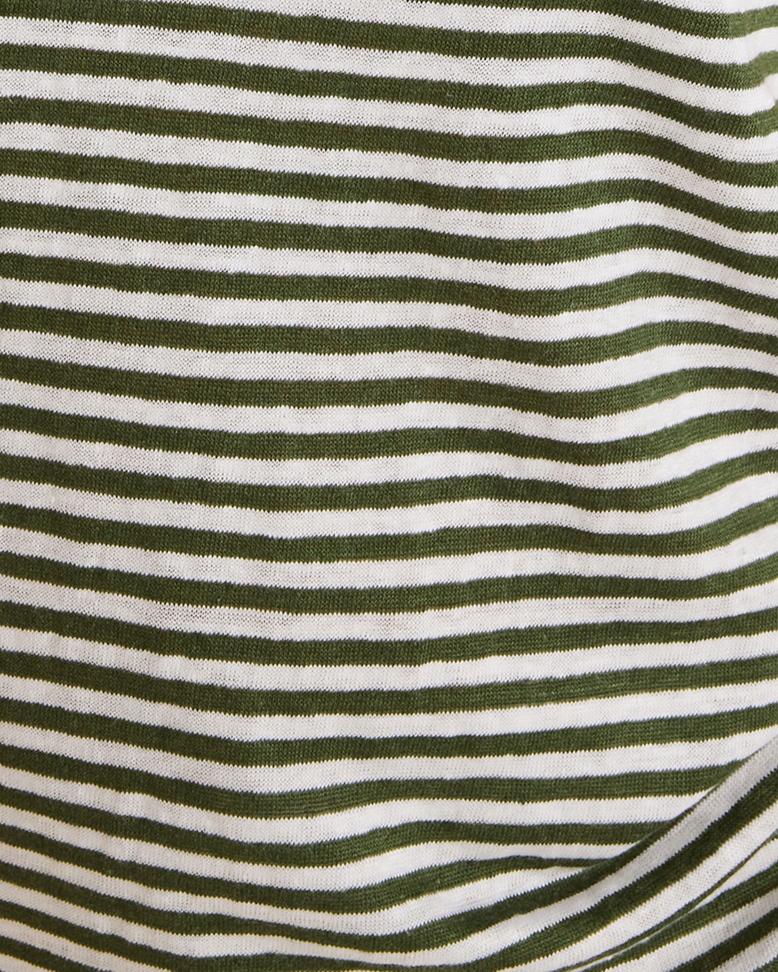 Linen Stripe V-Neck Top