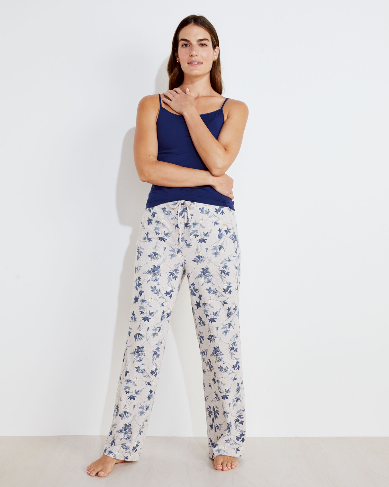 Organic Cotton Jersey Charming Floral Sleep Pants