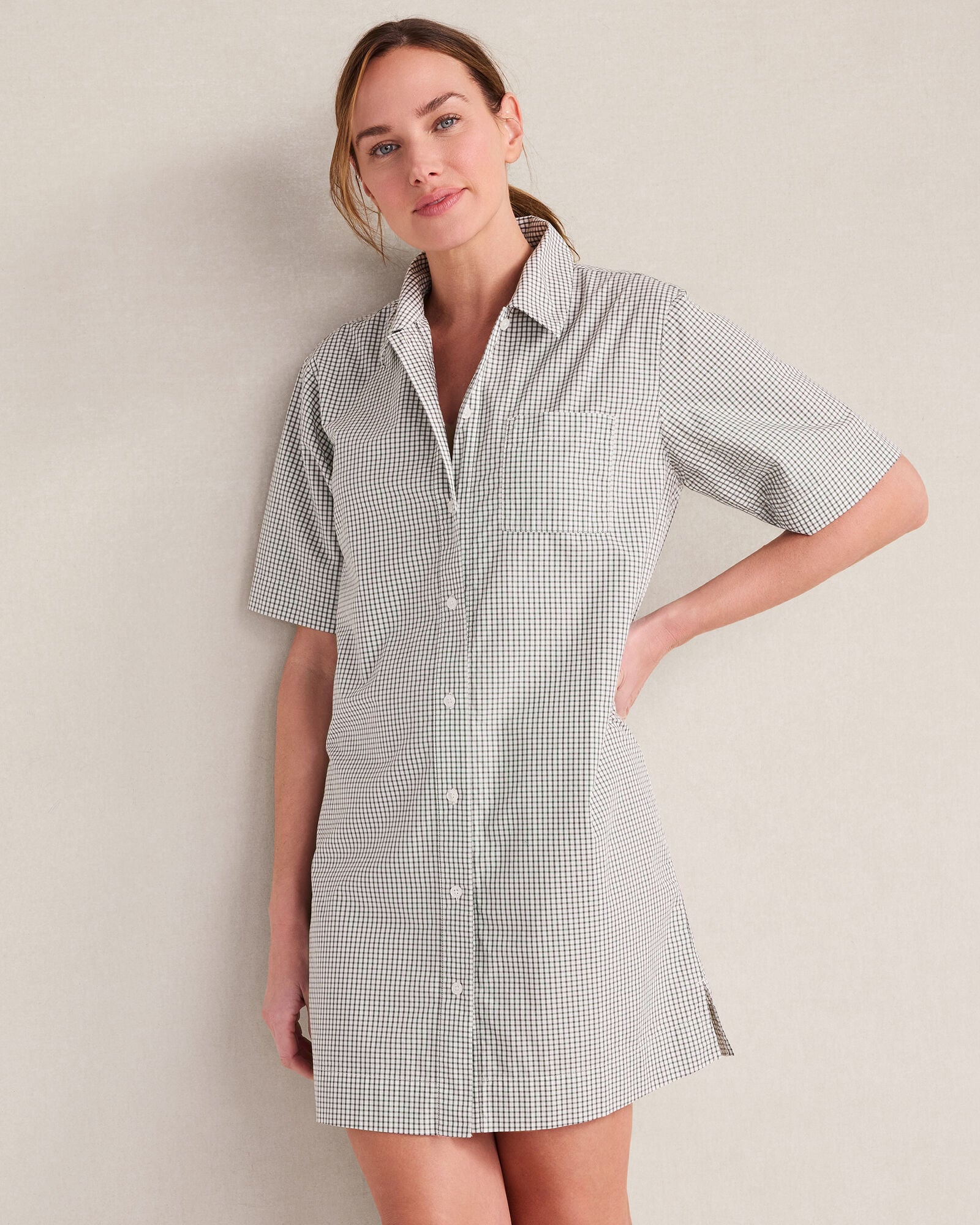 white christmas dresses Women's Flora Gingham Dress Denim Blue