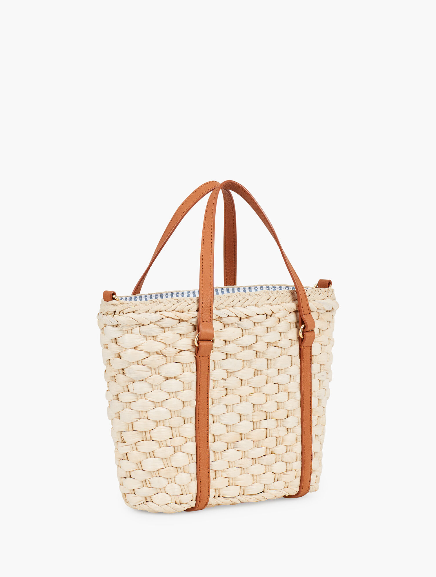 Straw Drawstring Tote
