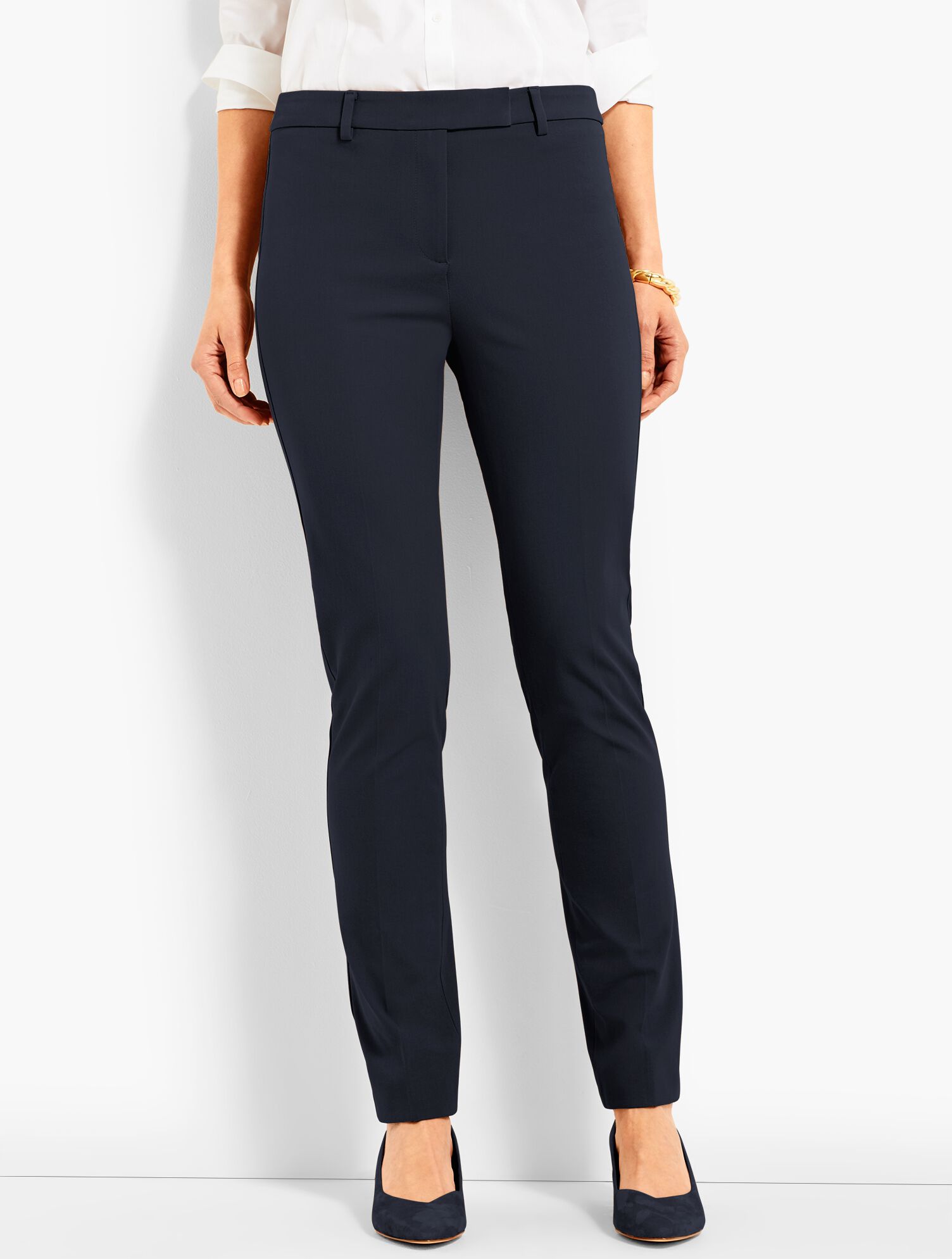 Bi-Stretch High-Waist Straight-Leg Pant | Talbots