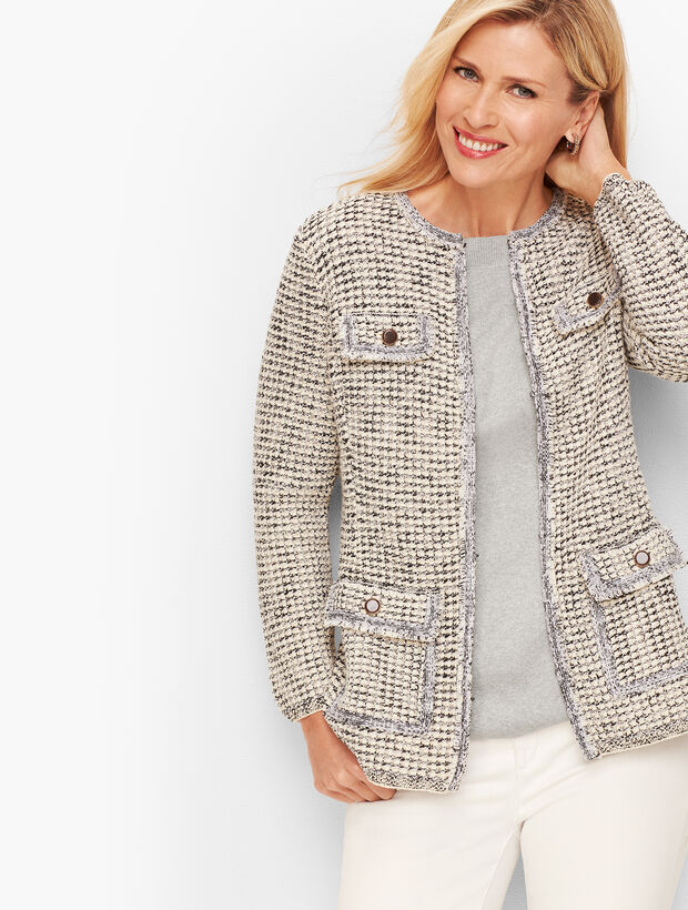 Jacquard Sweater Jacket