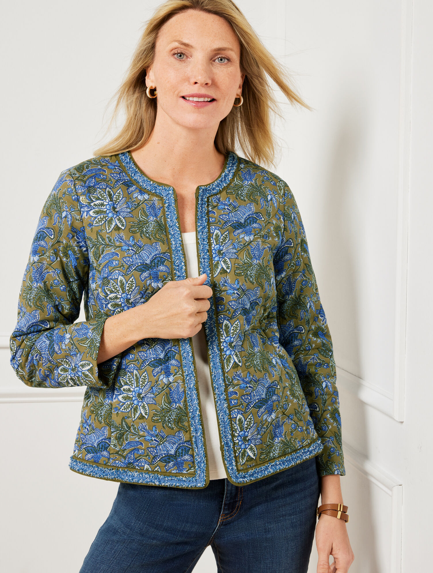 Quilted Jacket - Floral | Talbots