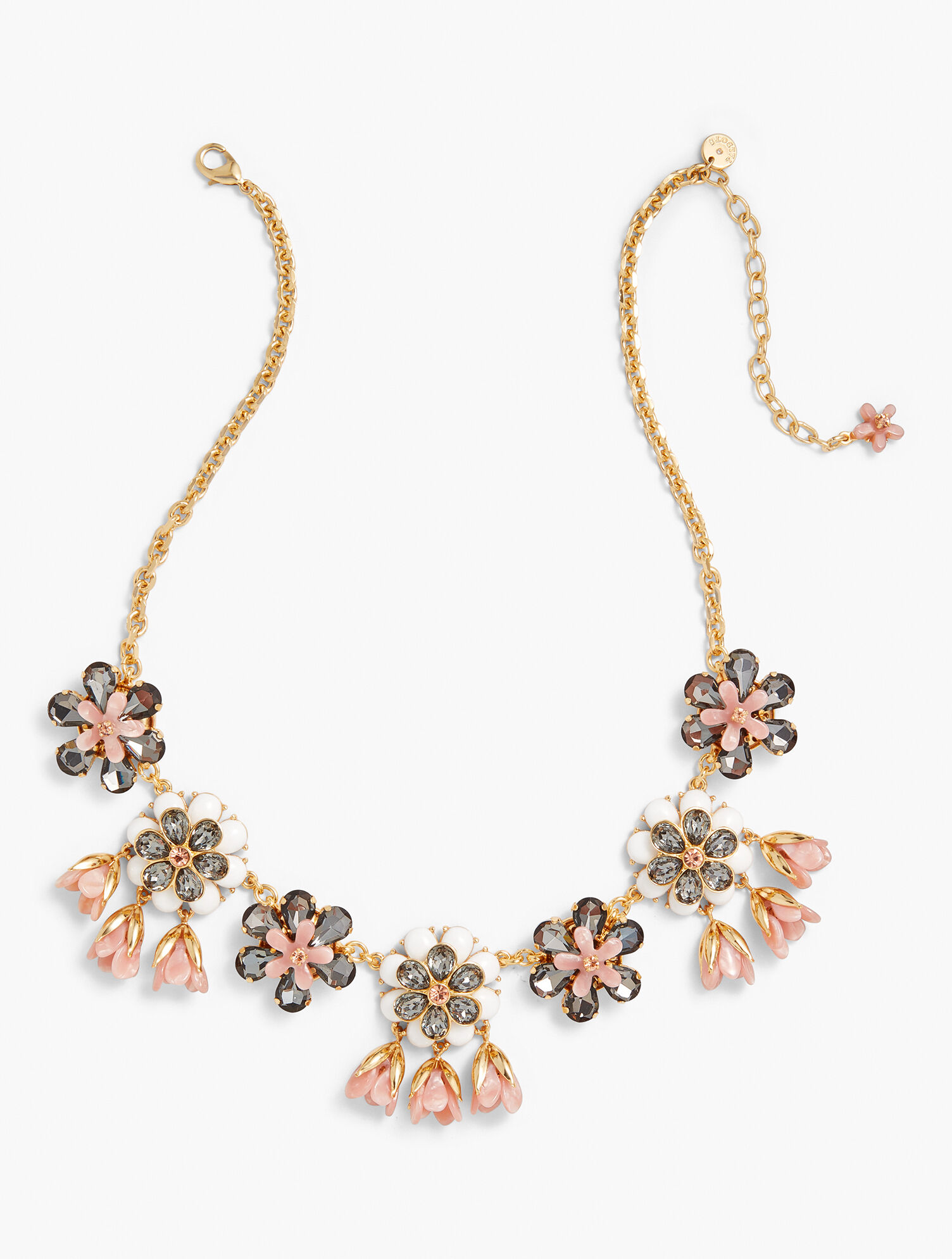 Marbled Blooms Statement Necklace