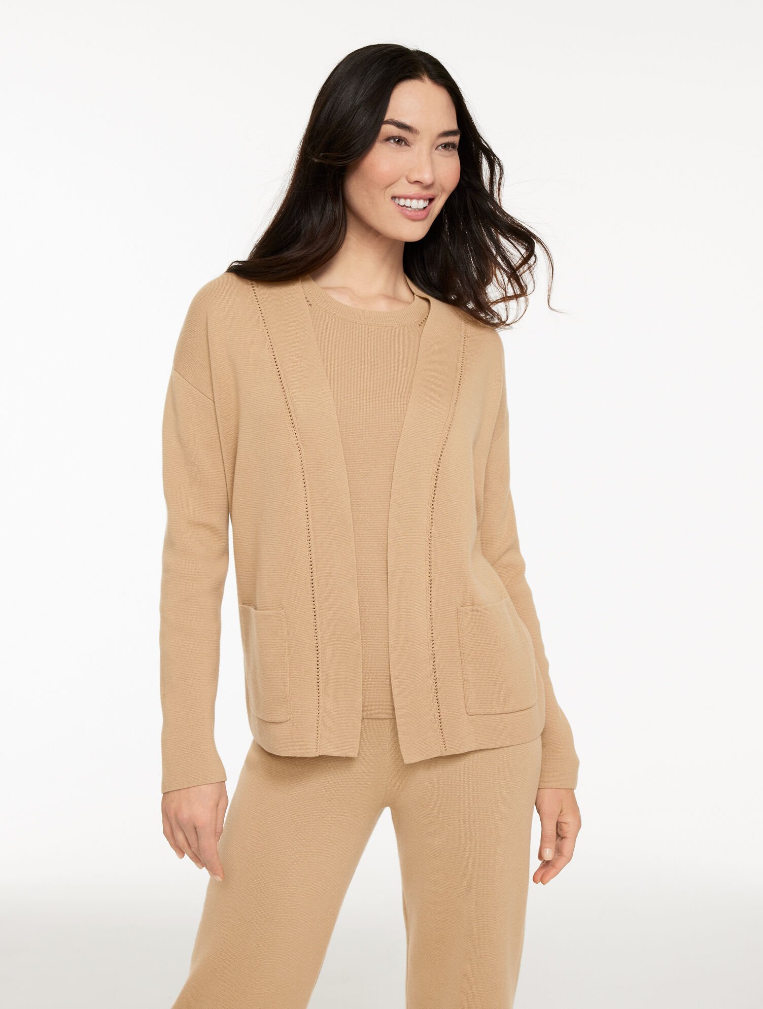 Sweater Studio Open Front Cardigan