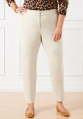 Plus Exclusive Talbots Chatham Cotton Bi-Stretch Slim Ankle Pants