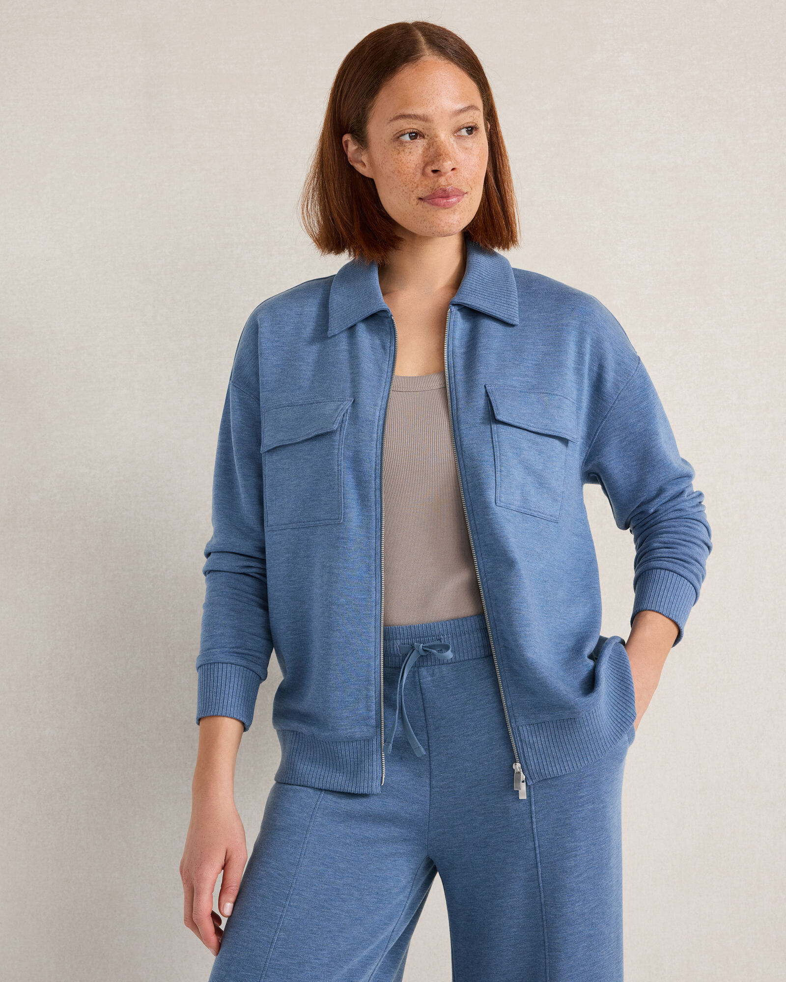 Fleece Collared Jacket