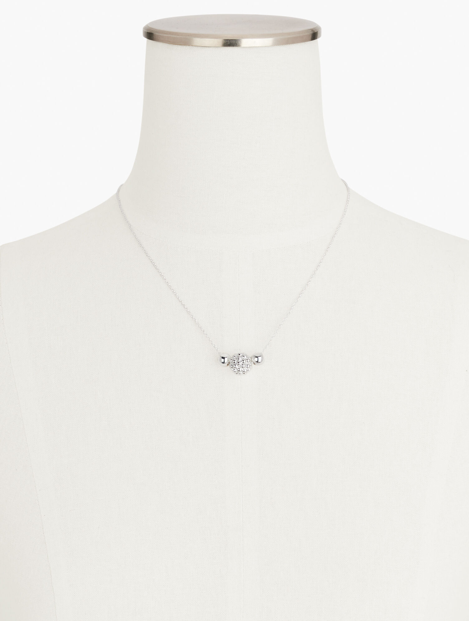 Sterling Silver Ball Cluster Pendant Necklace
