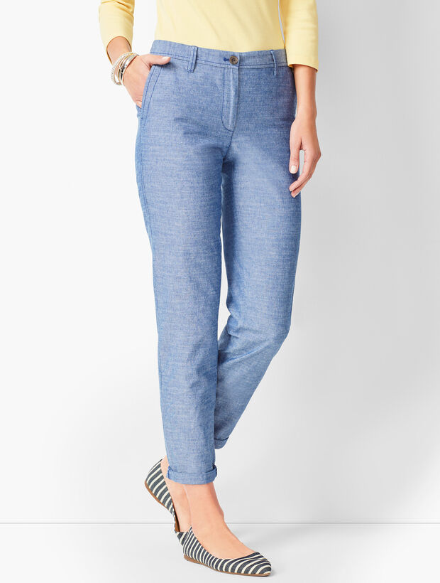 Girlfriend Chinos - Chambray