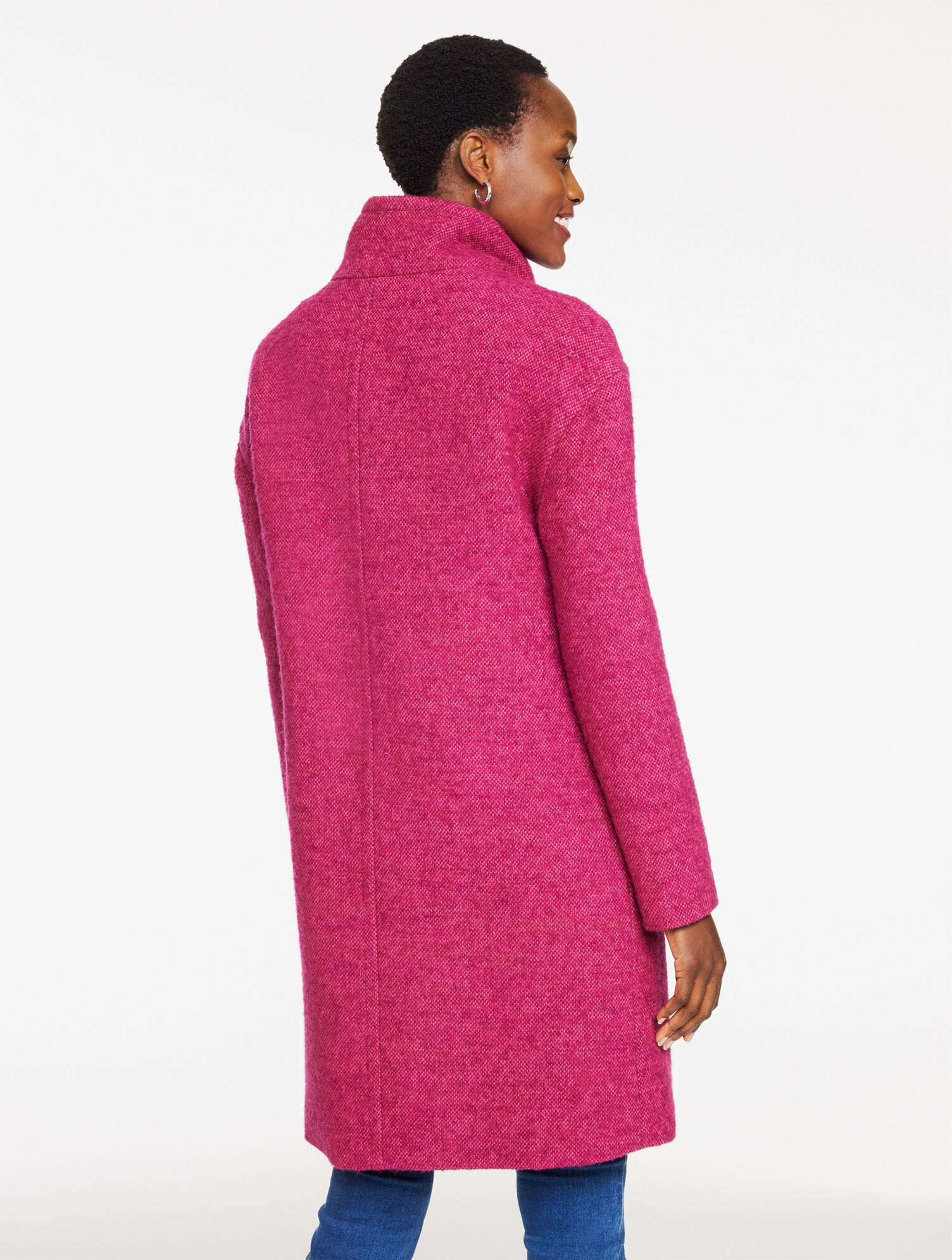 Textured Double Breasted Coat | Talbots