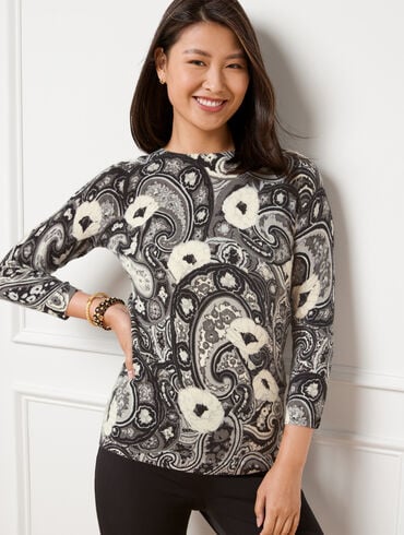 Audrey Cashmere Sweater - Abstract Paisley
