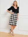 Button Front Skirt - Gingham