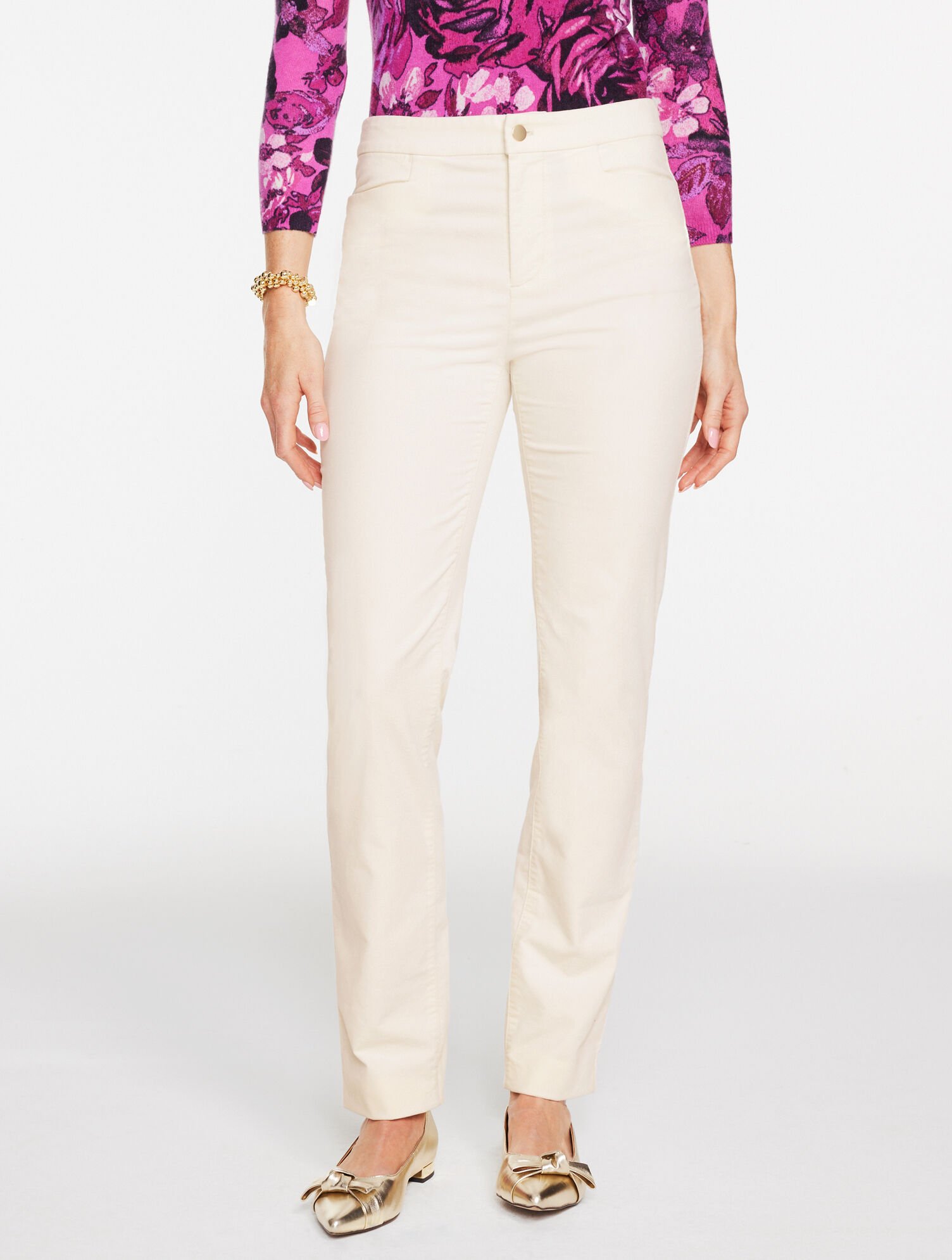 Straight Leg Stretch Velveteen Pants