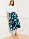 The Piper Pleated Midi Skirt - Stunning Floral