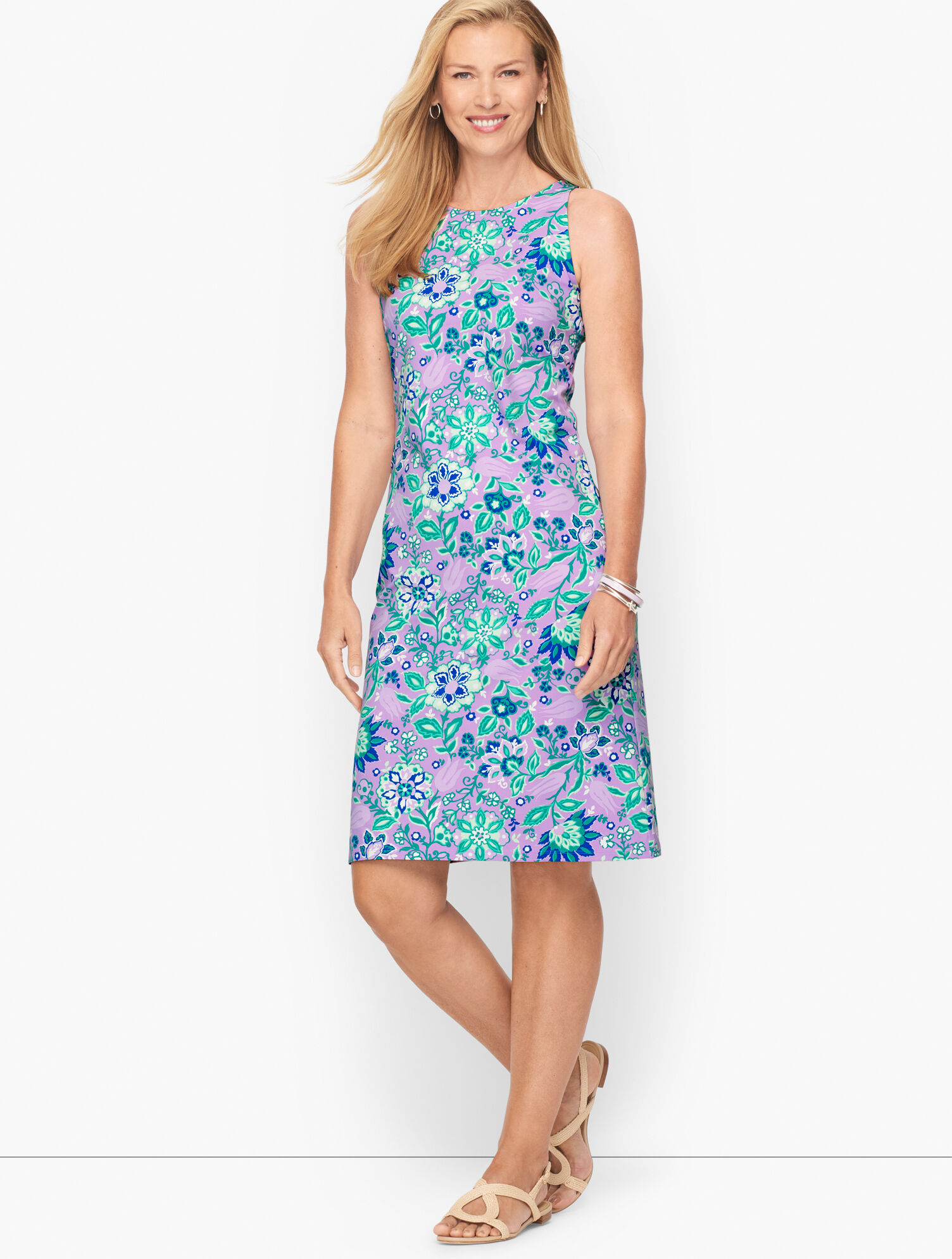 Talbots Effortless Jersey Shift Dress - Floral