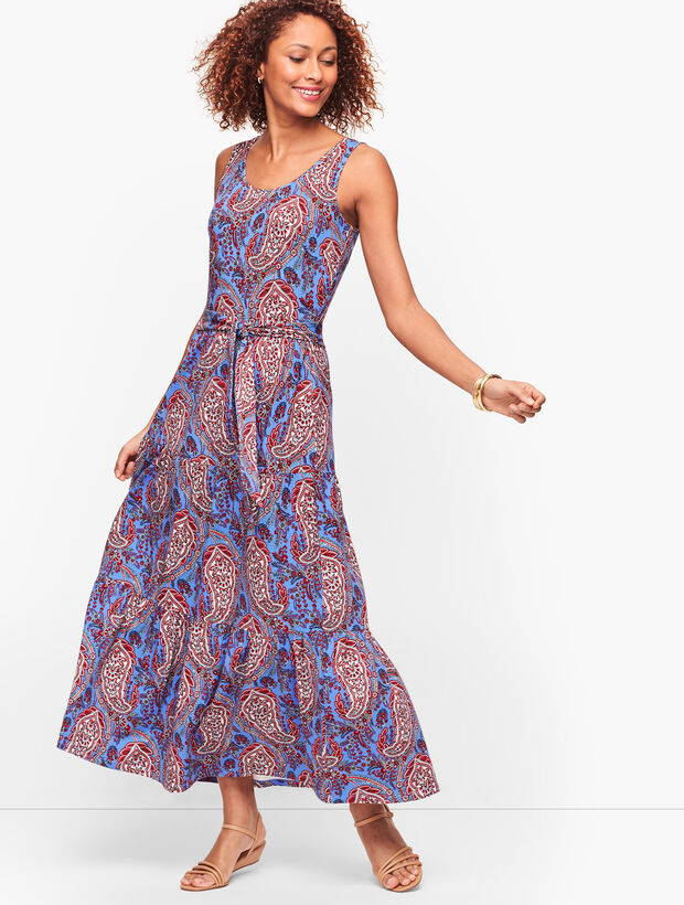 Paisley Tiered Midi Dress