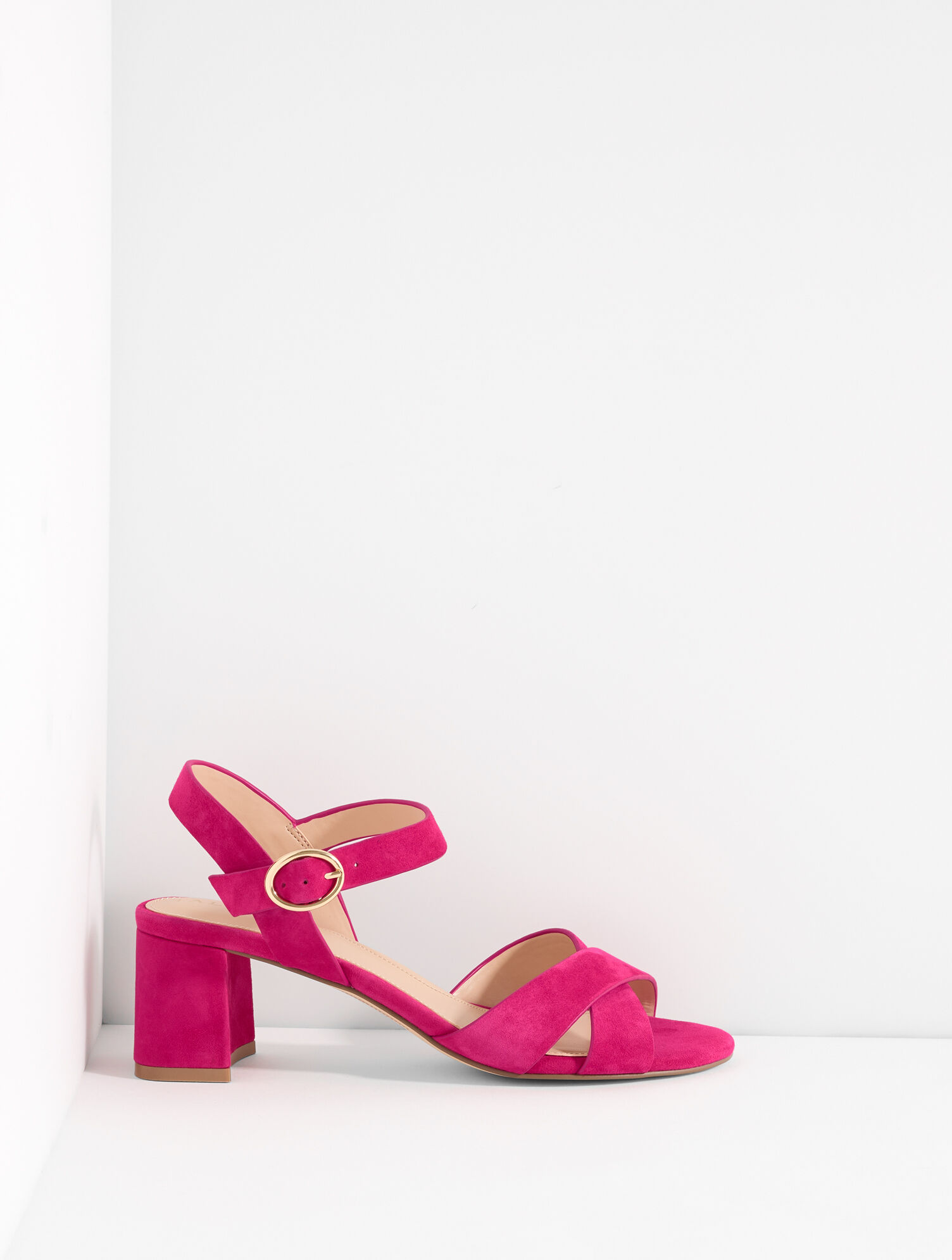Myra Suede Block Heel Sandals