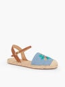 Izzy D&#39;Orsay Embroidered Chambray Espadrille Sandals
