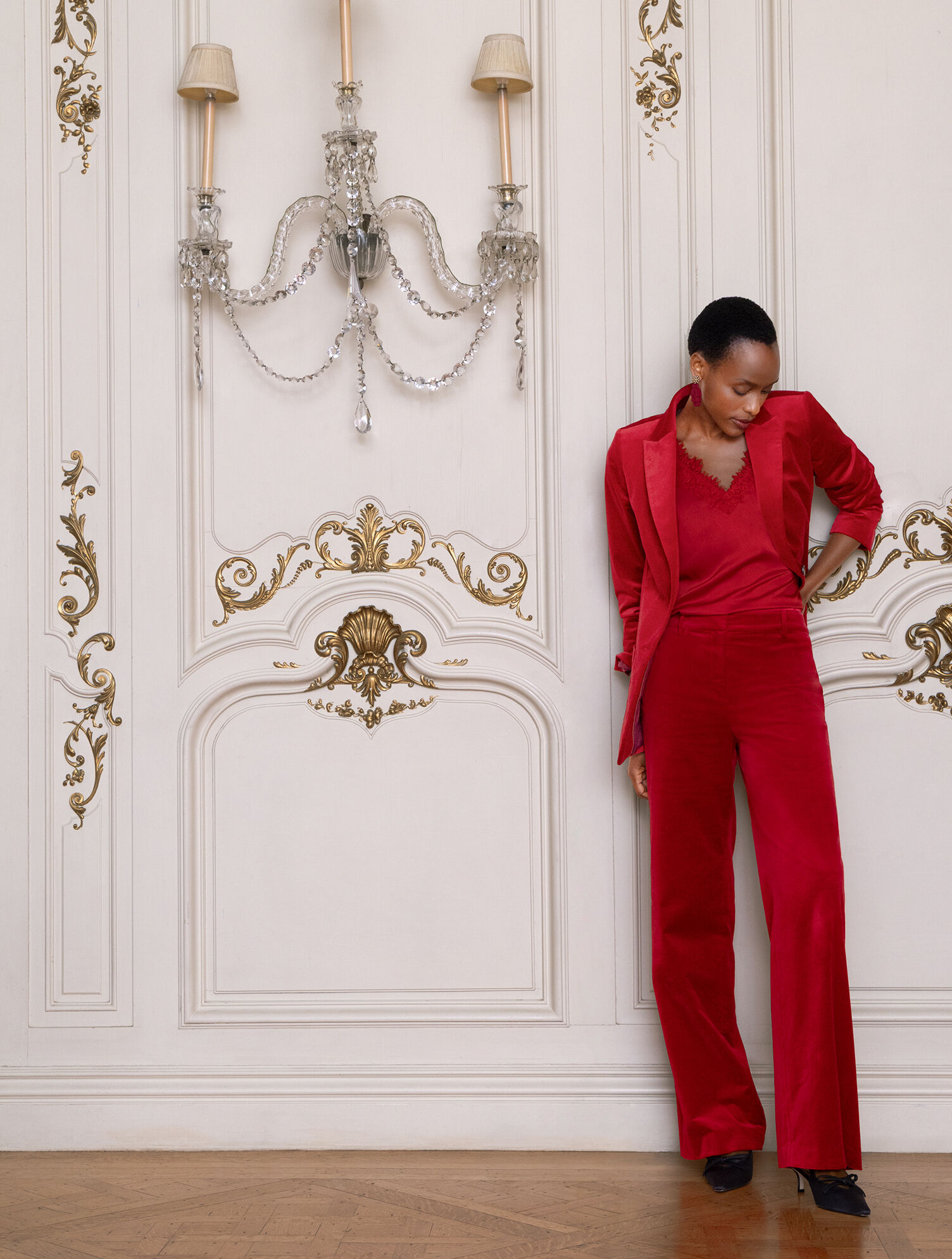 Velveteen Wide Leg Pants