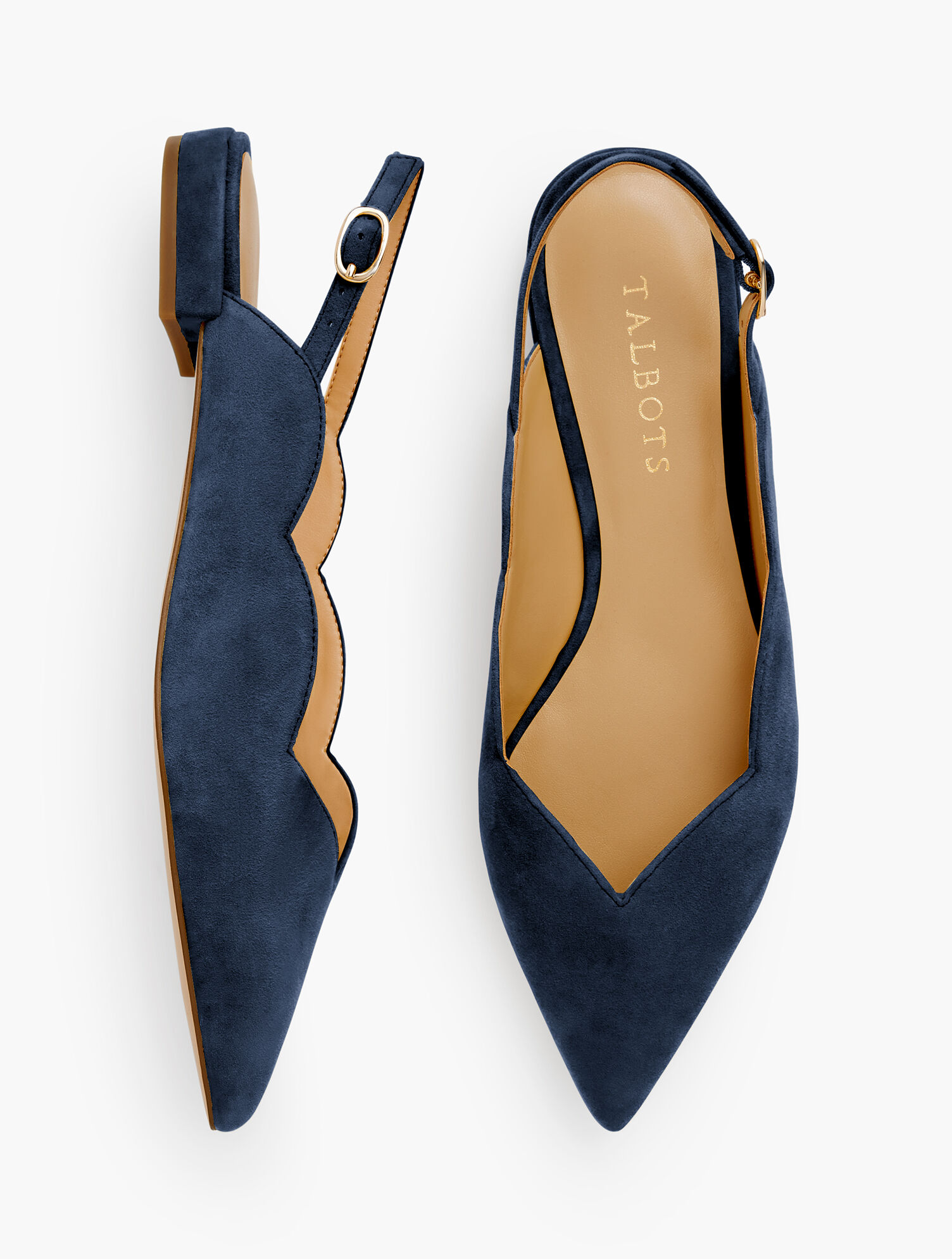Ava Pointed Toe Slingbacks - Suede