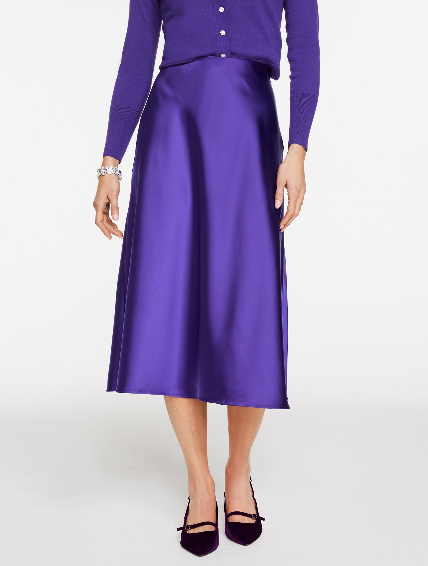 Satin Midi Skirt