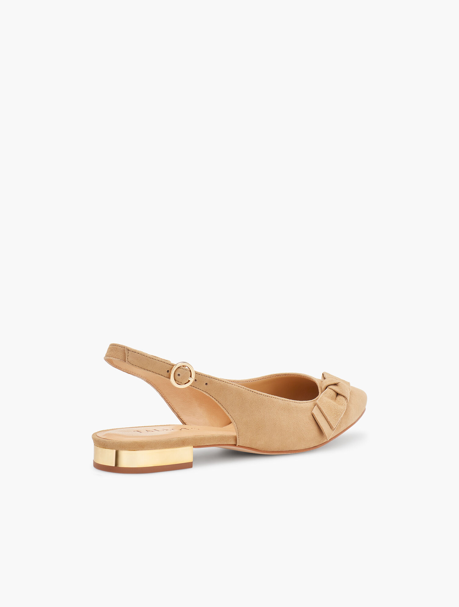 Edison Bow Slingback Flats - Suede