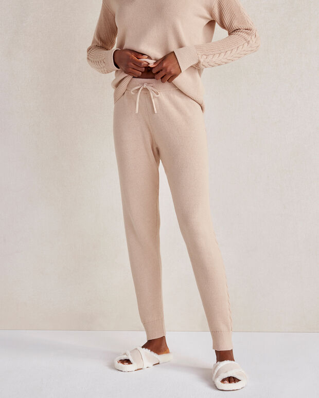 Organic Cotton Cashmere Cable Knit Joggers