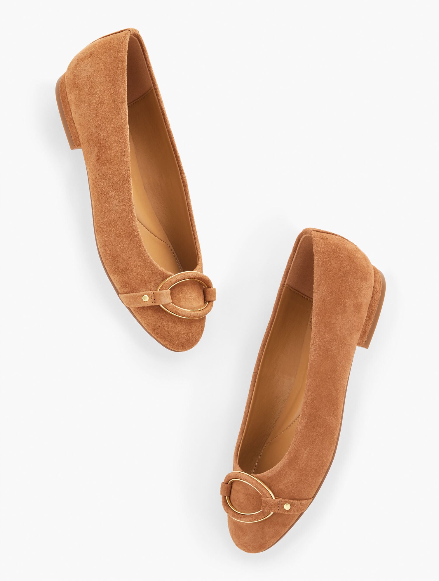 Madison Buckle Suede Ballet Flats - image 1