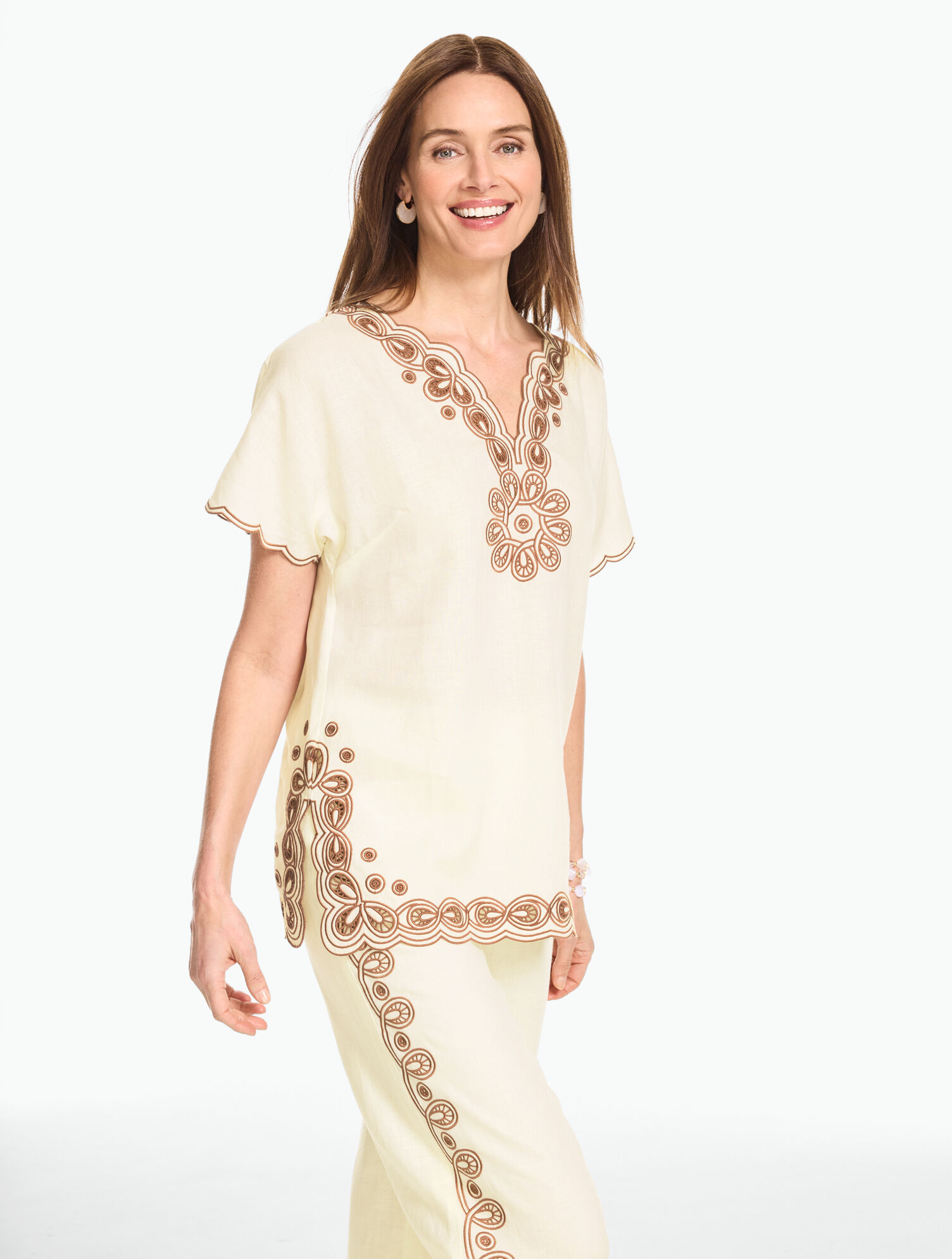 Embroidered Linen Tunic