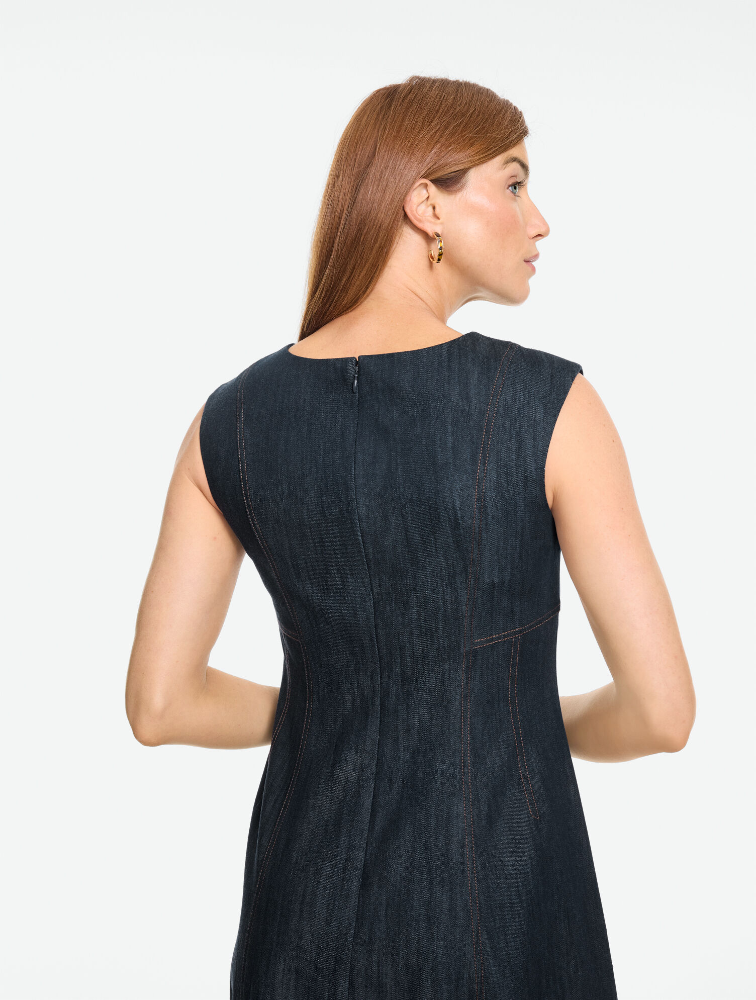 Refined Denim Fit &amp; Flare Dress