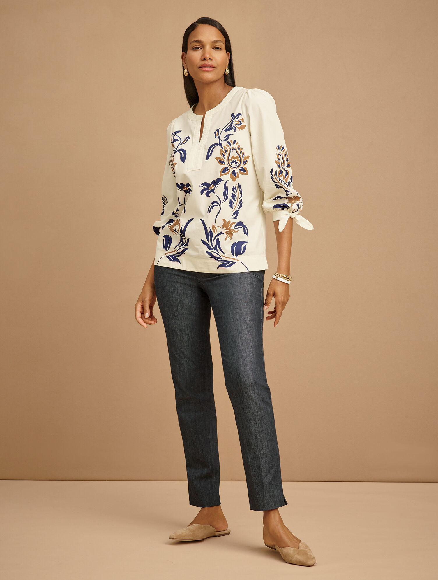 Talbots Hampshire Straight Ankle Pants - Refined Denim