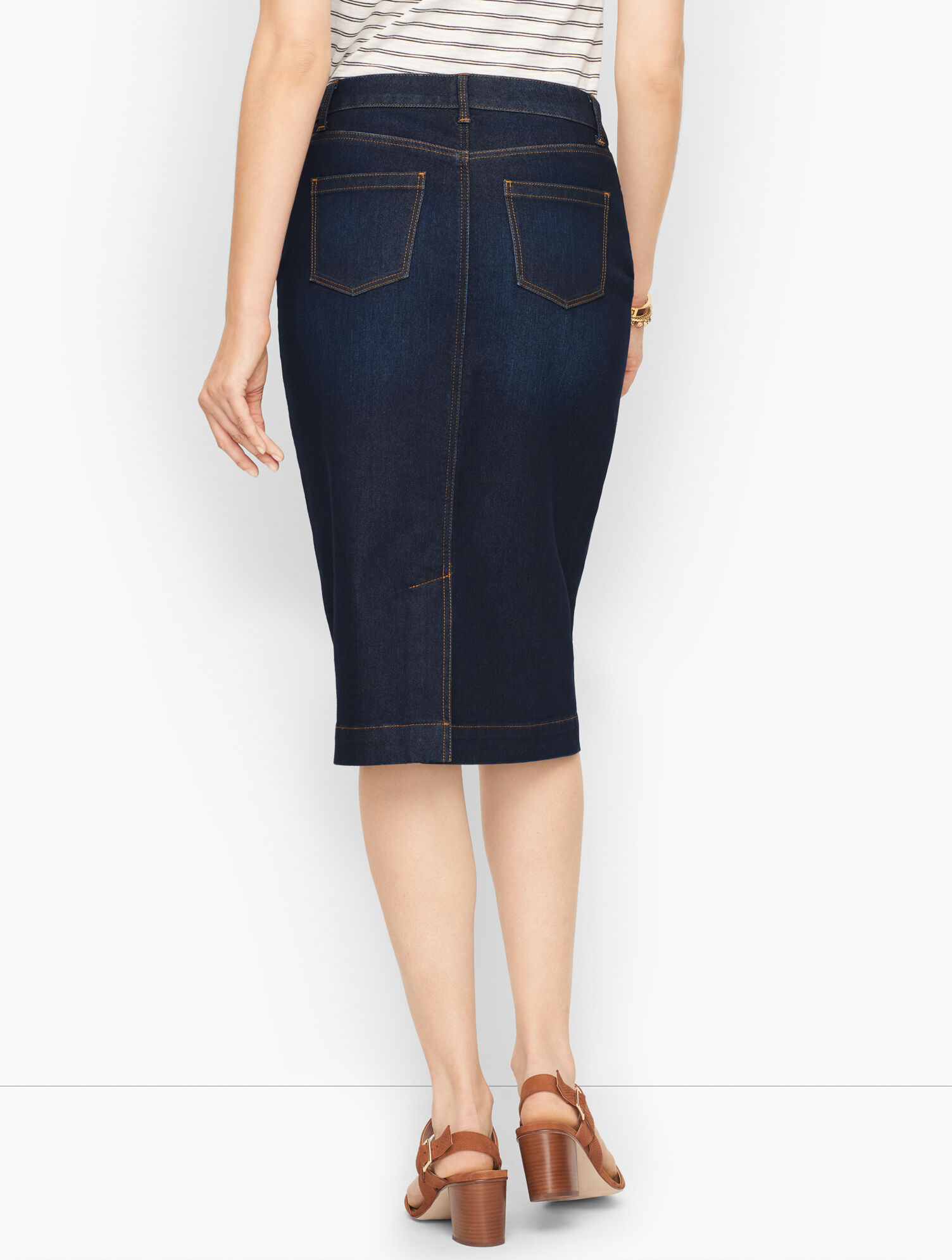 Sculpt Denim Pencil Skirt