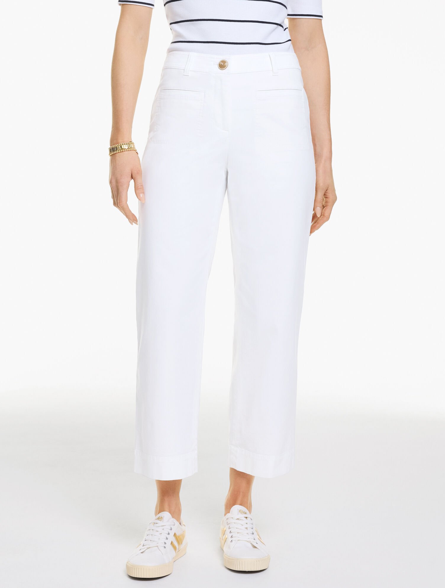 Straight Crop Ottoman Pants