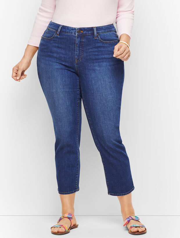 Plus Size Straight Leg Crop Jeans - Curvy Fit - Varick Wash