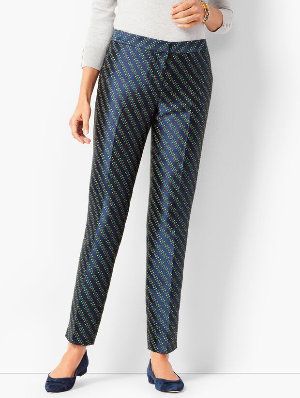 Jacquard Tailored Ankle Pants