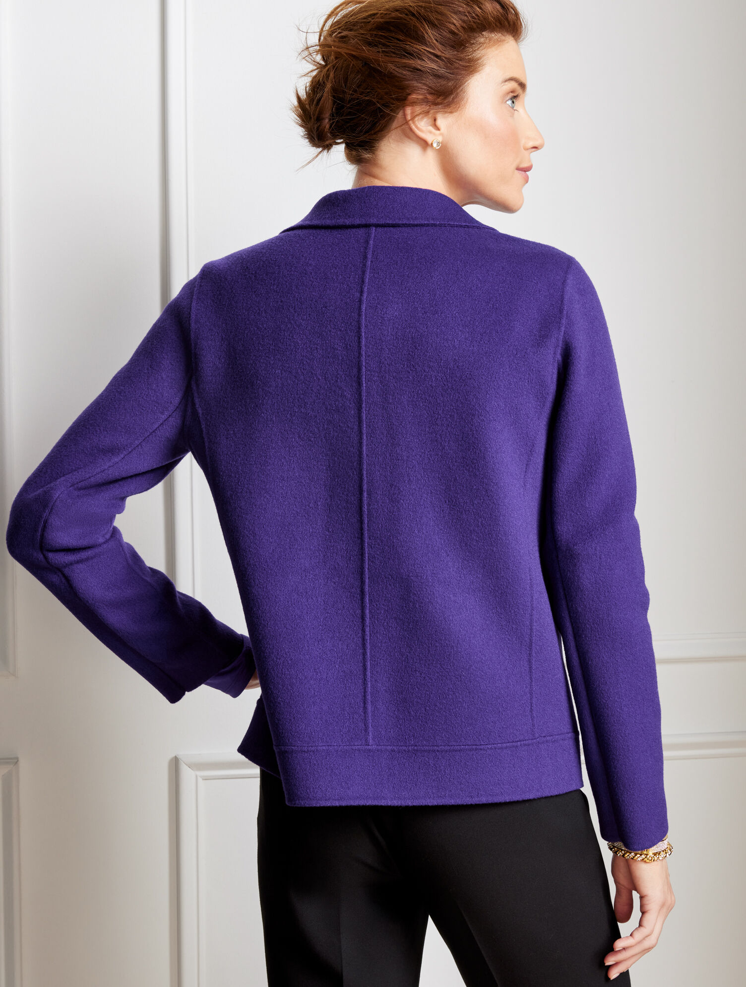 Double Face Wool Blend Cropped Jacket | Talbots