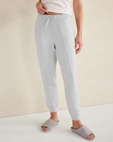 Organic Cotton Blend Pintuck Joggers