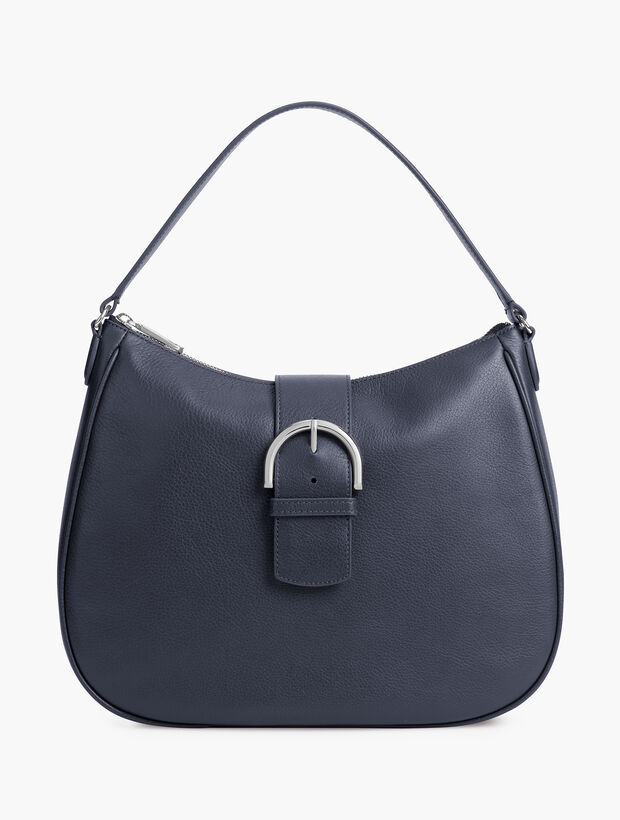 Soft Pebbled Leather Hobo Bag