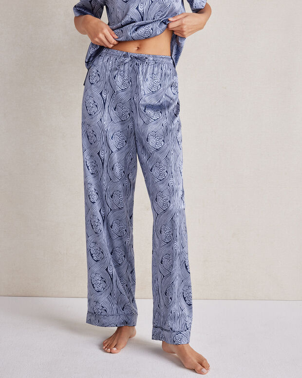 Talbots Washable Silk Deco Floral Pajama Pants
