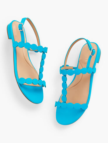 Keri Dot Soft Nappa Flat Sandals