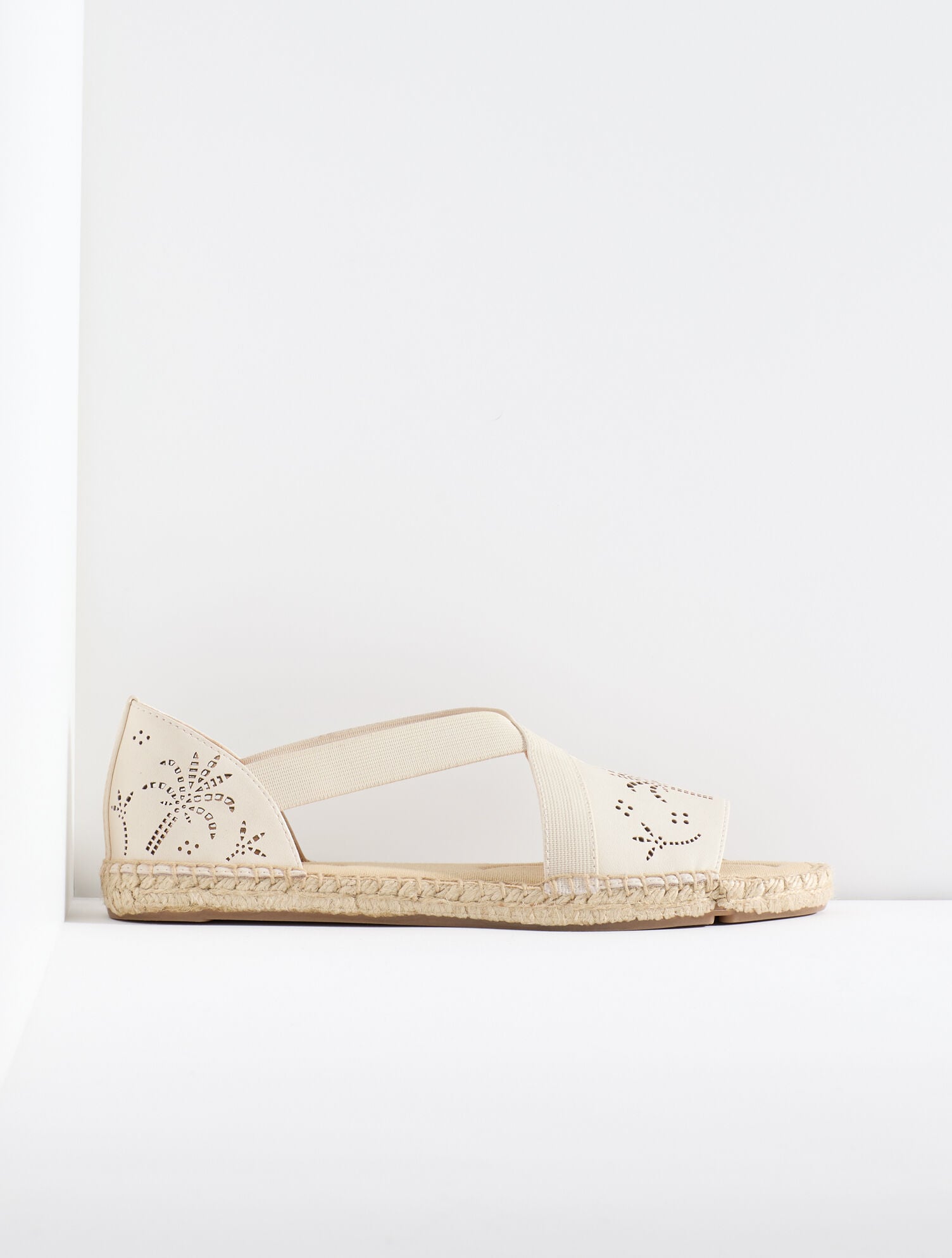 Ilyssa Perforated Nappa Espadrille Flats